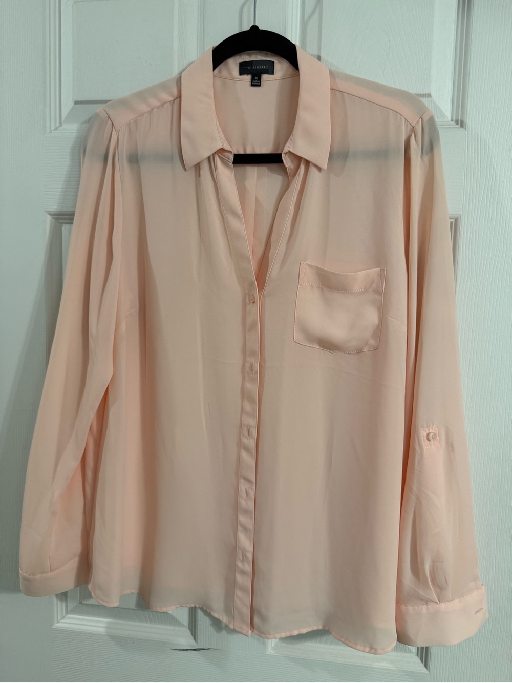 New The Limited women’s Peach Button-Front Women's Blouse